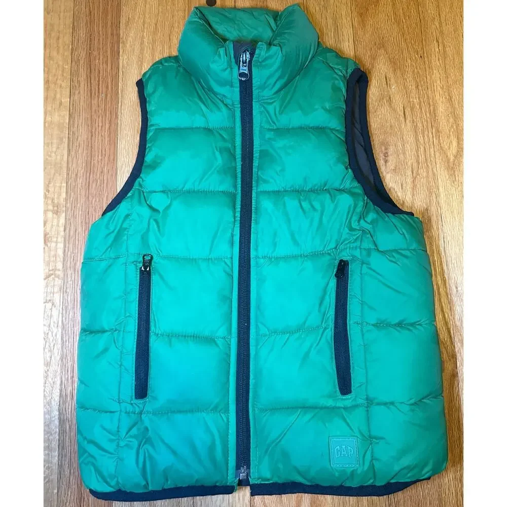 GAP Kids XS Warmest Vest PrimaLoft Happy Green Puffer Insulated Unisex